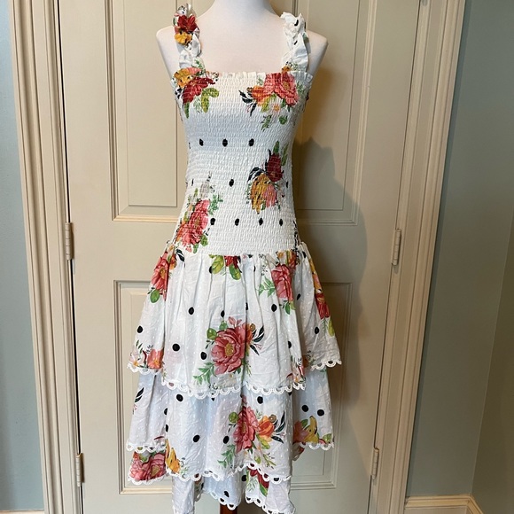 BNWT FARM Rio Nanaju Midi Dress in White Size X-Small - Picture 6 of 9